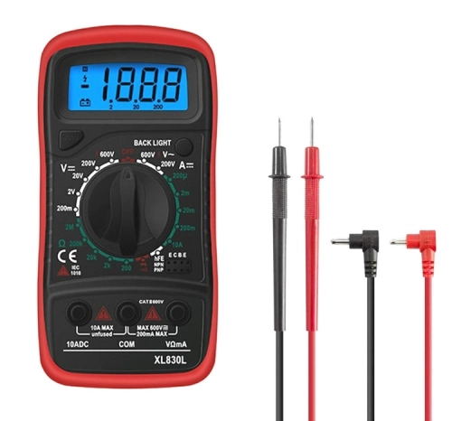 AG102D MULTIMETR XL830L + 2 SONDY RED