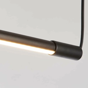 ZD180 LAMPA LED WISZĄCA 2 TUBY CZARNA