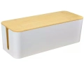 AG381E ORGANIZER NA KABLE LISTWY BIAŁY