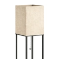 ZD178 STOJĄCA LAMPA PODŁOGOWA Z PÓŁKAMI CZARNA E27 160CM