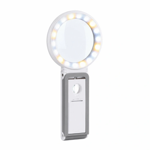 DA716 LUPA SZKŁO POWIĘKSZAJĄCE DO CZYTANIA SKŁADANE LED 2W1 30x 10x