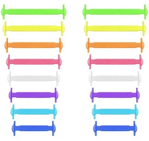 DA10B SZNUROWADŁA SILIKONOWE BEZ WIĄZANIA RAINBOW
