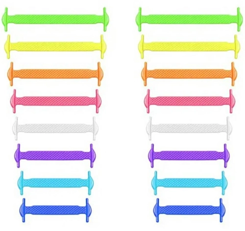 DA10B SZNUROWADŁA SILIKONOWE BEZ WIĄZANIA RAINBOW