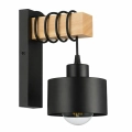 ZD192 LAMPA ŚCIENNA DREWNO CZARNA