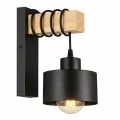 ZD192 LAMPA ŚCIENNA DREWNO CZARNA