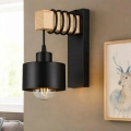 ZD192 LAMPA ŚCIENNA DREWNO CZARNA