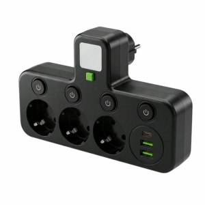 DA706A LISTWA ZASILAJĄCA 3X230V ROZDZIELACZ 3XUSB + LAMPKA