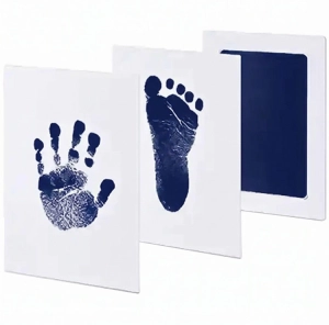 DA83A NIEBRUDZĄCY ODCISK RĄCZKI STÓPKI 12,5 x 8 CM BLUE