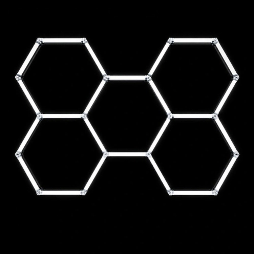 ZD211 LAMPA LED 5 HEXAGONÓW 297X206CM