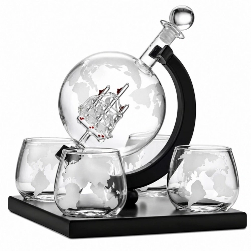 DA514D KARAFKA GLOBUS 900ML + 4 SZKLANKI