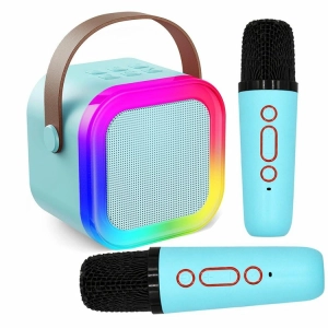 ZS55B ZESTAW KARAOKE BLUETOOTH GŁOŚNIK + 2x MIKROFON NIEBIESKI