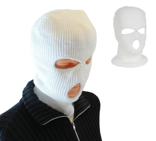 BQ42C KOMINIARKA BALACLAVA 3 OTWORY WHIT