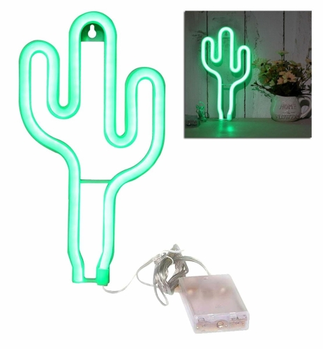 ZD79 LAMPKA LED NEON KAKTUS