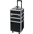 CA19B KUFER NA KÓŁKACH 3w1 61X36X25 BLACK-SILVER