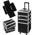 CA19B KUFER NA KÓŁKACH 3w1 61X36X25 BLACK-SILVER