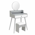 CA27A TOALETKA KOSMETYCZNA 60CM Z KRZESŁEM SZARA