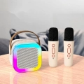 ZS55 ZESTAW KARAOKE BLUETOOTH GŁOŚNIK + 2x MIKROFON BIAŁY