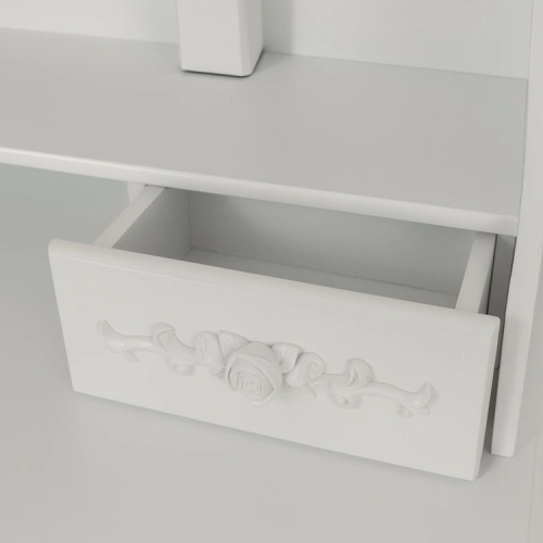 CA35A TOALETKA KOSMETYCZNA LED + TABORET KWIATY
