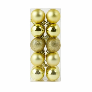 DA531 BOMBKI CHOINKOWE ZESTAW 20PCS 4CM ZŁOTE