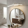 ZD199 LAMPKA ŚCIENNA ŁUK 40CM BIAŁA NEUTRALNA SREBRNA