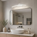 ZD199 LAMPKA ŚCIENNA ŁUK 40CM BIAŁA NEUTRALNA SREBRNA