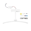 ZD199 LAMPKA ŚCIENNA ŁUK 40CM BIAŁA NEUTRALNA SREBRNA