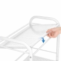 DA679B WÓZEK STOLIK NA KÓŁKACH CZARNY 60x32x100