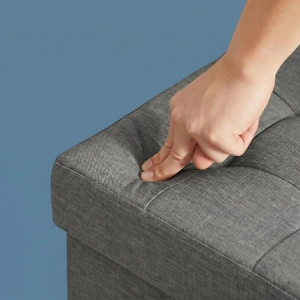 CA20E PUFA TAPICEROWANA Z POJEMNIKIEM JASNY SZARY