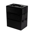 CA24B KUFER KOSMETYCZNY CAŁY CZARNY XXL 41,5 x 35 x 23