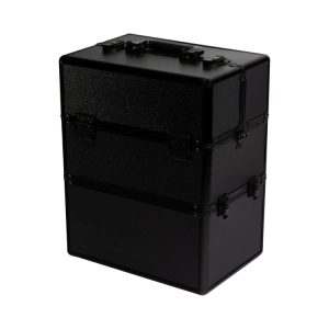 CA24B KUFER KOSMETYCZNY CAŁY CZARNY XXL 41,5 x 35 x 23