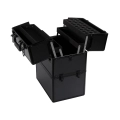 CA24B KUFER KOSMETYCZNY CAŁY CZARNY XXL 41,5 x 35 x 23