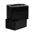 CA24B KUFER KOSMETYCZNY CAŁY CZARNY XXL 41,5 x 35 x 23