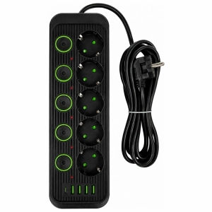 DA714A PRZEDŁUŻACZ ZASILAJĄCY 5M 4xUSB