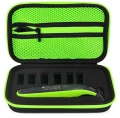 Kompaktowe etui do Philips OneBlade – ochrona golarki i akcesoriów zielono-czarne BQ80