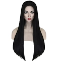 BQ3E PERUKA WŁOSY 80cm CZARNE COSPLAY