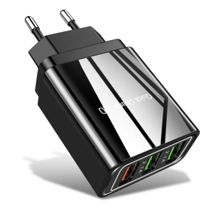 Ładowarka QUALCOMM QUICK CHARGE 3.0 3X USB Black
