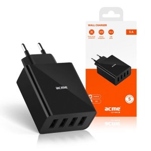 Ładowarka sieciowa 4w1 USB 5A Acme Europa CH207